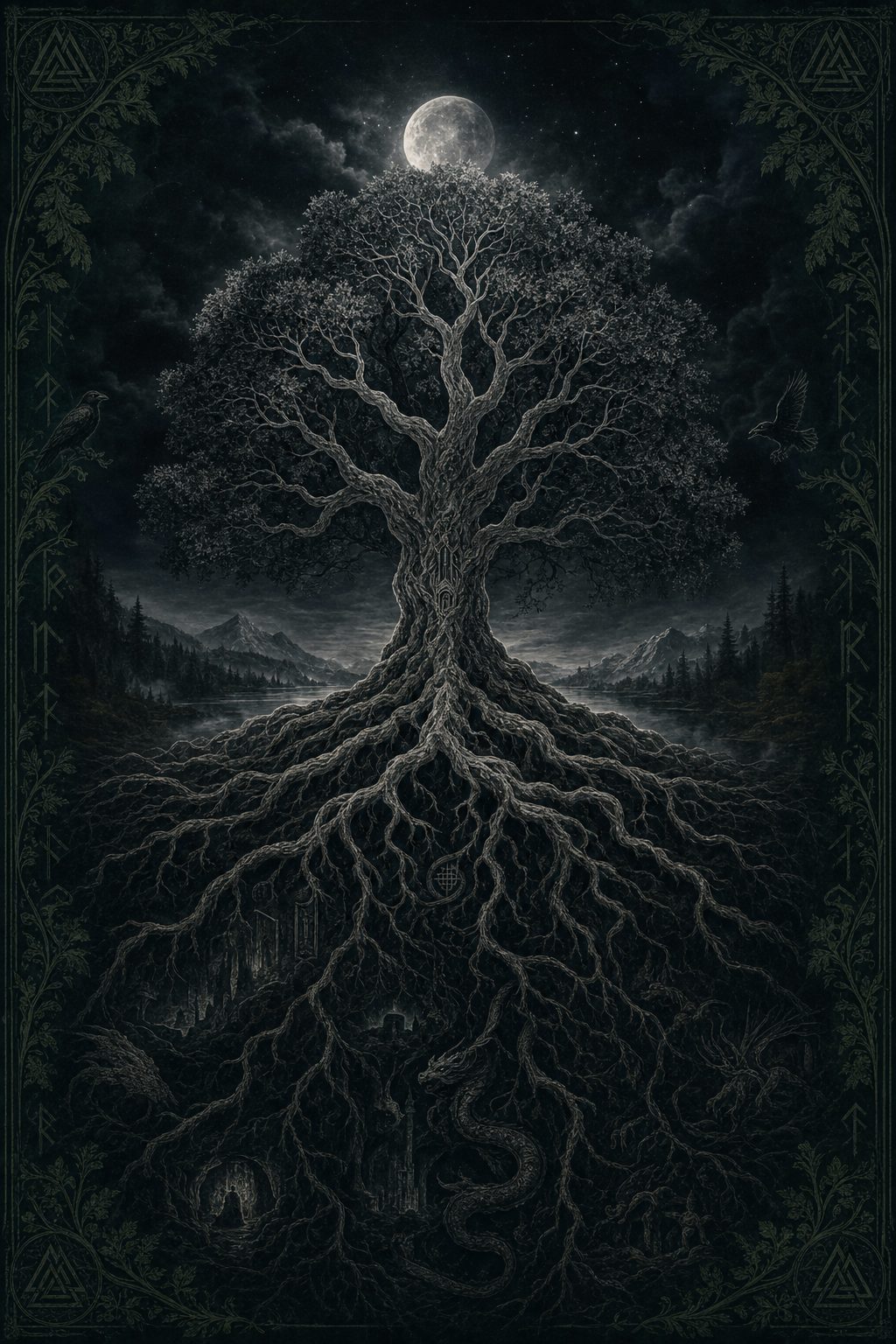 Baum im Mondlicht